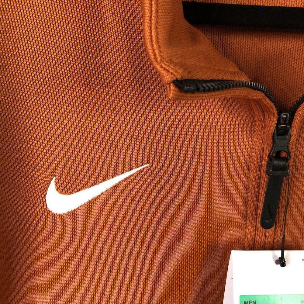 Texas Longhorns Sweatshirt Mens XL Orange NCAA Football Nike Dri Fit Quarter Zip - Picture 13 of 16